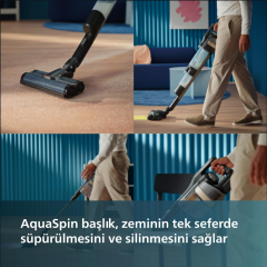 PHILIPS Aqua Trio 9000 Seri XW9383/01 Islak & Kuru Temizlik Kablosuz Dikey Süpürge (not: 2500 tl migros hediye çeki)