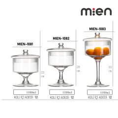 MİEN 28CM AYAKLI CAM DRAJELİK