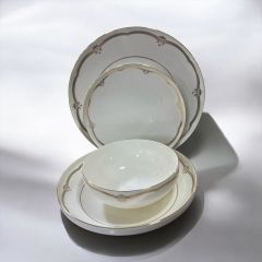 MİEN 24 PARÇA 6 KİŞİLİK ATHEN KABARTMALI YEMEK TAKIMI