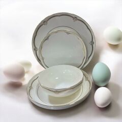 MİEN 24 PARÇA 6 KİŞİLİK ATHEN KABARTMALI YEMEK TAKIMI