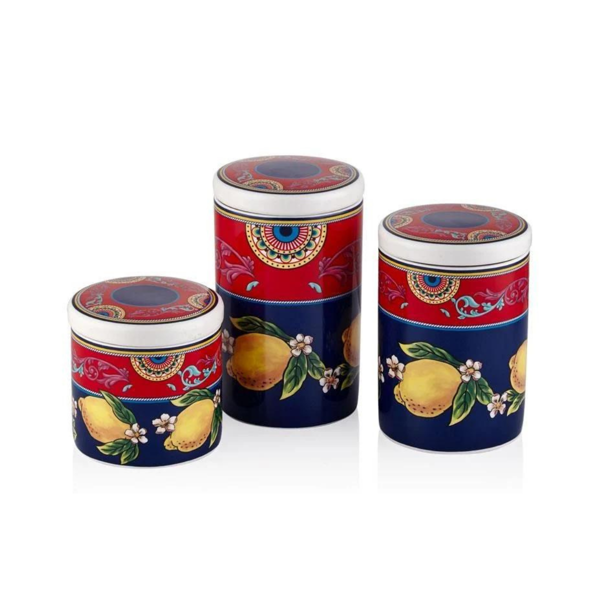 JOY CARMEN CITRUS 3LU KAVANOZ SETI 16CM 13,8CM 10CM