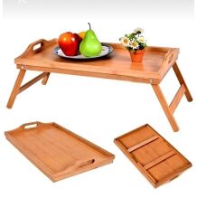 Mien Katlanır Ayaklı Bambu Yatak Koltuk Servis Keyif Tepsisi 30x50 Cm