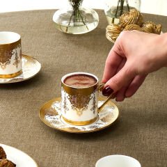 Karaca Azize 6 Kişilik Kahve Fincan Takımı 80 Ml