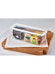 Vip Ahmet Dikdörtgen Saklama Kabı Derin Bölmeli 2 x 2500 ml