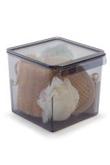 Primanova Kapaklı Banyo Mutfak Düzenleyici Şeffaf Siyah 165*178*160 Mm