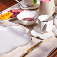 Emsan Çiçek Porselen 32 Parça 6 Kişilik Kahvaltı/Servis Takımı