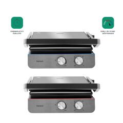 Homend Grilliant 1344H Inox Gövdeli, Döküm Plakalı Tost ve Izgara Makinesi