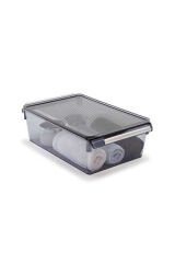 Primanova Kapaklıbanyo Mutfak Düzenleyici Raf Ps 325*205*100 Mm Şeffaf Siyah