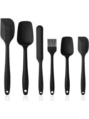 Enfa Siyah Silikon Spatula Kaşık Seti 6 Parça