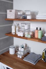 Primanova Kapaklı Banyo Mutfak Düzenleyici Raf Ps 325*205*100 Mm Şeffaf