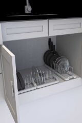 Primanova Fin Dolap Içi Tencere Kapak Tutucu-Beyaz