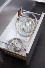 Primanova Fin Dolap Içi Tencere Kapak Tutucu-Beyaz