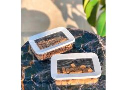 Vip Ahmet Vip VP-104 Dikdörtgen 2X600 ml Saklama Kabı