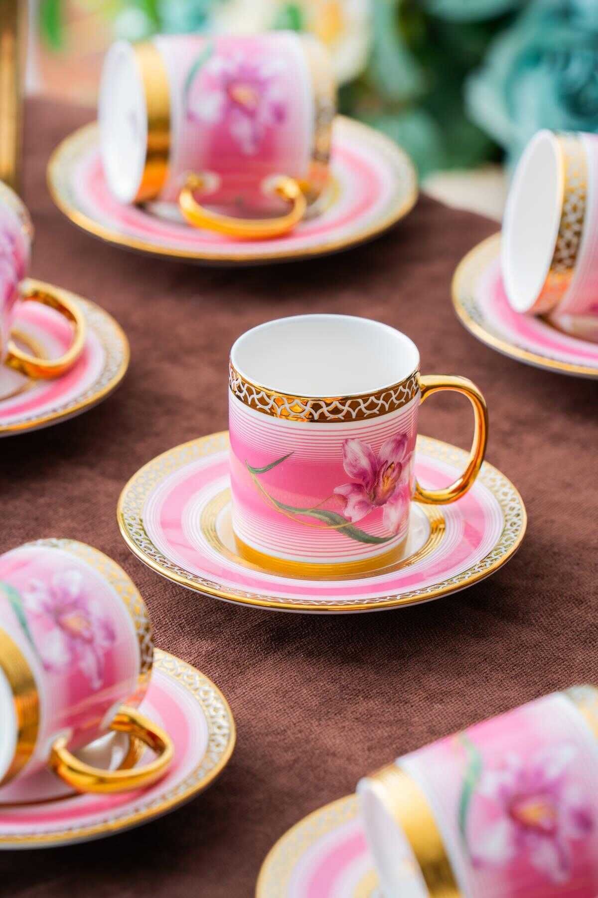 Acar Tulip 6 Kişilik Kahve Fincanı Takımı - 90 ml