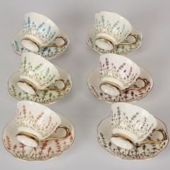 KOSOVA PORSELEN FİNCAN TAKIMI 6 LI (FLOWER)