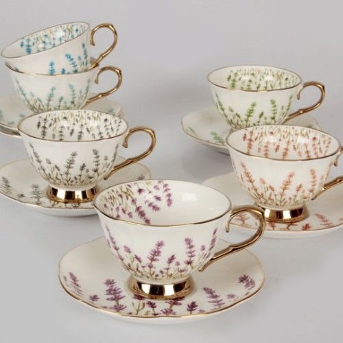 KOSOVA PORSELEN FİNCAN TAKIMI 6 LI (FLOWER)