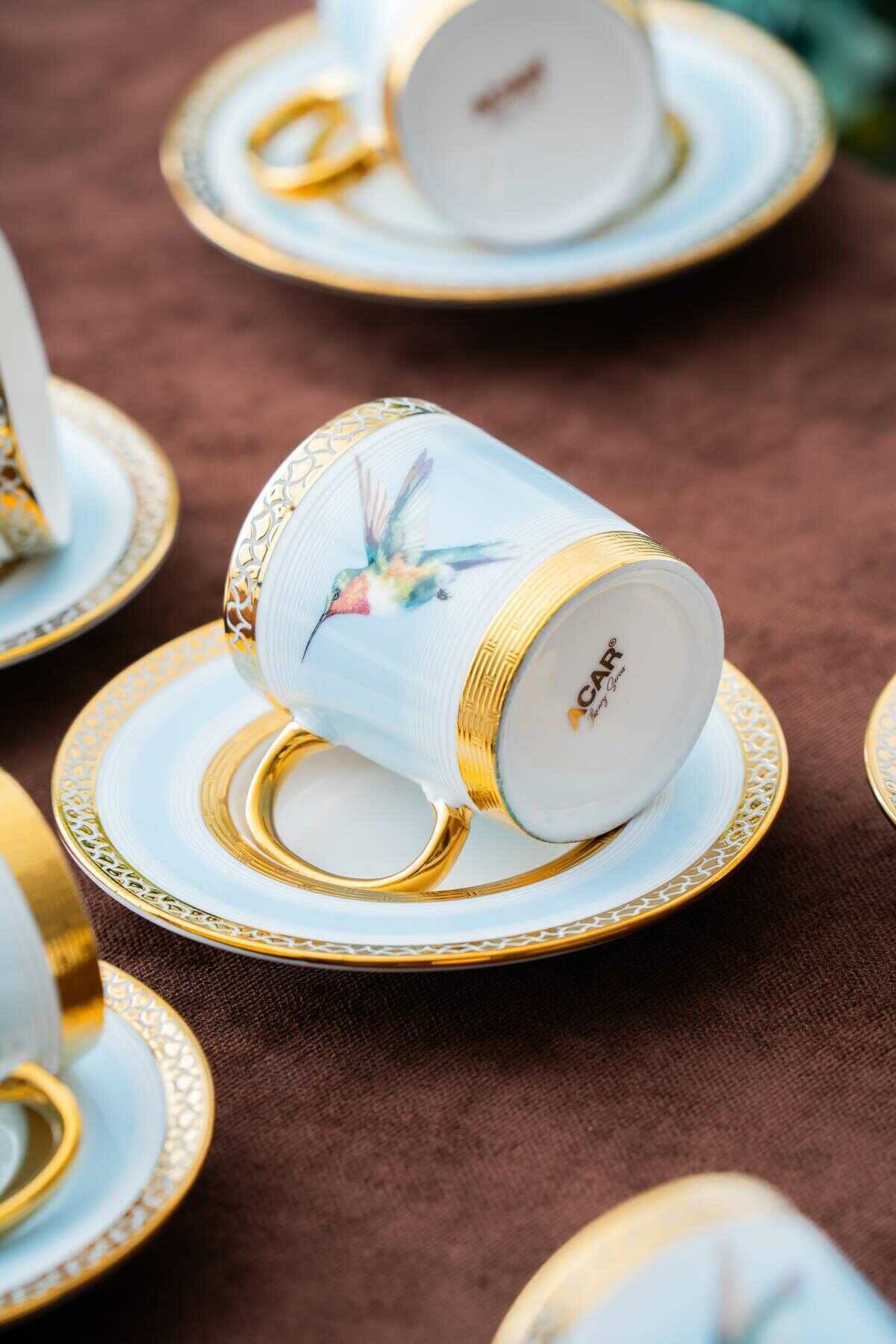 Acar Stork 6 Kişilik Kahve Fincanı Takımı - 90 ml