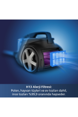 Phılıps Süpürge Torbasız Xb9185/07 Yeni Marathon Ultimate 8m H13