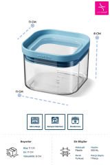 Primanova Seoul Kuru Gıda Saklama Kabı 550 ML - 11 x 11 x 8 CM