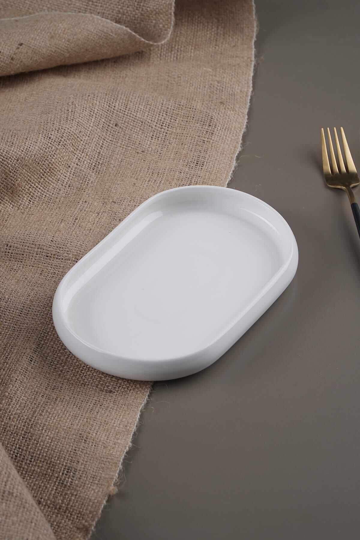 Acar Bianco Perla Porselen Kayık Tabak - 20 cm