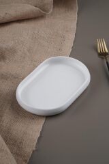 Acar Bianco Perla Porselen Kayık Tabak - 26 cm