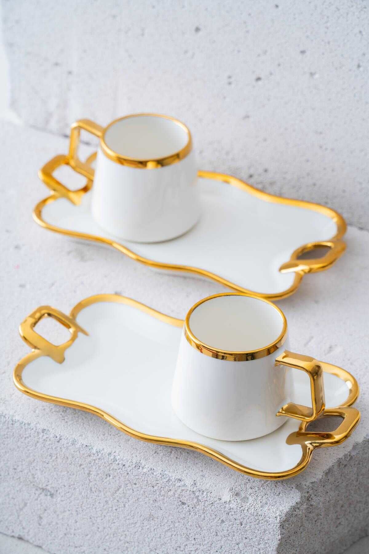 Acar Wisper 2 Kişilik Kahve Fincanı Takımı - 90 ml Gold