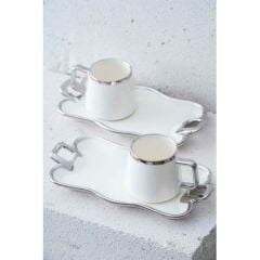 ACAR WİSPER 2 KİŞİLİK KAHVE FİNCANI TAKIMI - 90 ML Silver