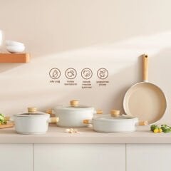 Emsan Swiss Crystal 7 Parça Tencere Seti Bej