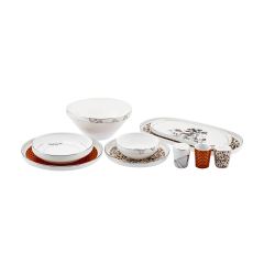 Karaca Streamline Safari New Bone 59 Parça 12 Kişilik Yemek Takımı
