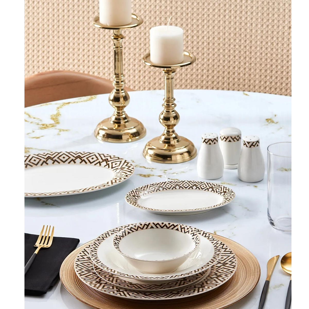 Karaca Jewel 56 Parça 12 Kişilik New Bone Yemek Takımı