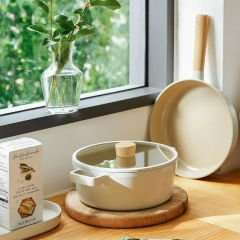 Neoflam 24 Cm Fika Tencere Döküm Bej D-Neof224