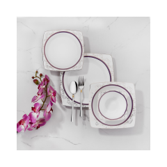 Korkmaz Bone 60 Parça Kare Yemek Takımı A8434