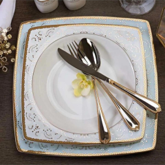 Korkmaz Bone Selection 60 Parça Kare Yemek Takımı A8426