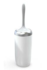 Primanova Lima Tuvalet Fırçası Krom Dekorlu Beyaz