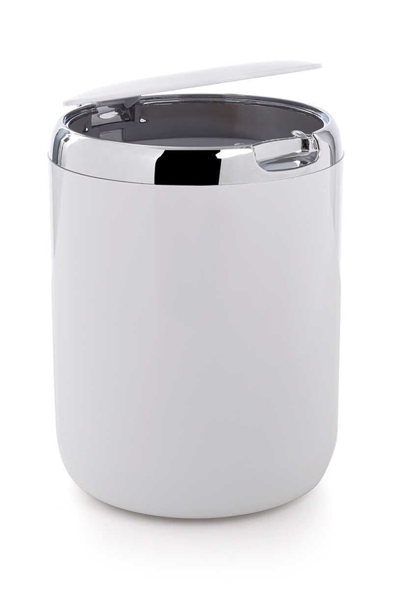 PRİMANOVA PASİFİK 3LT ÇÖP KOVASI PLASTİK KAPAKLI BEYAZ