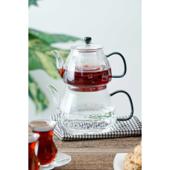 Acar Jasmin Borosilikat Cam Çaydanlık Takımı