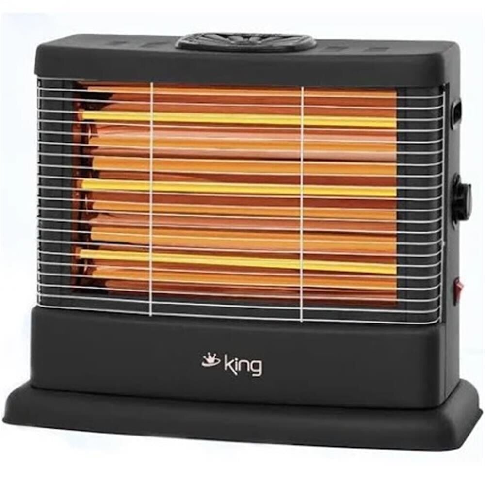 King Prago KI6274 3 Flamentli 2100 W Quartz - Isıtıcı Elektrikli Soba