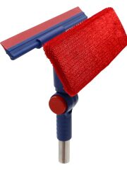 BAYSA Çekçekli Çift Taraflı Cam Silme Aparatı Mikrofiber Bezli Silecek