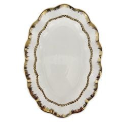 Roy King Diamond Oval Sunum Tabak Büyük 36x25x3.5 cm HS-147B