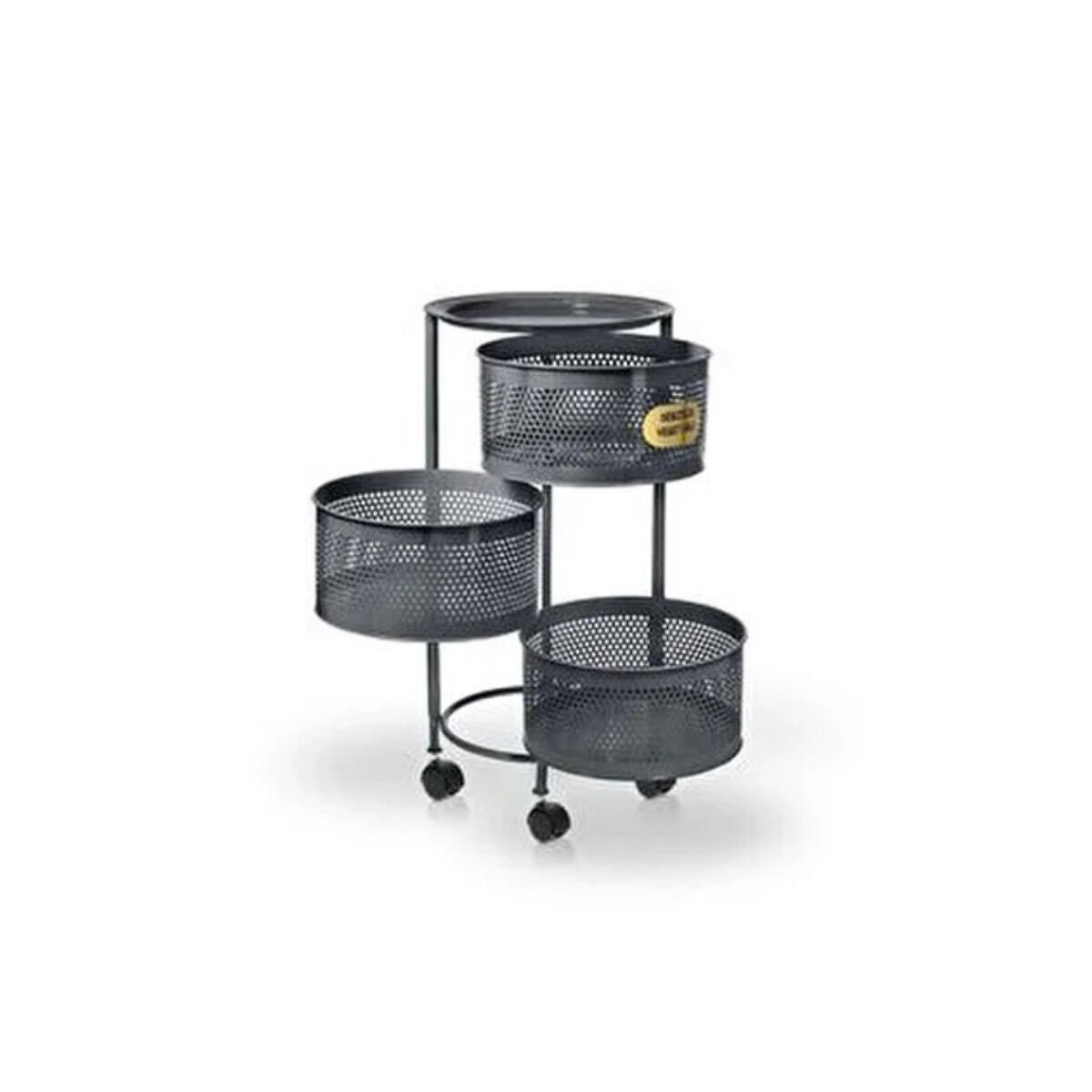 YILDIRAY METAL AÇ/KAPA SEBZELİK 3 KATLI TEKERLEKLİ