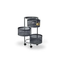 YILDIRAY METAL AÇ/KAPA SEBZELİK 3 KATLI TEKERLEKLİ