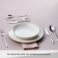 Karaca Elegance Holey Platin 12 Kişilik 84 Parça Çatal Kaşık Bıçak Takımı
