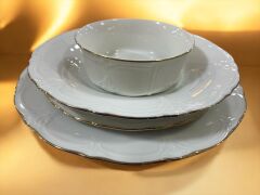 İPEK CREAM GOLDLINA 24 PARÇA 6 KİŞİLİK YEMEK TAKIMI