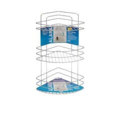 Ece Metal 3 Katlı Banyo Köşe Duş Rafı 5 MM