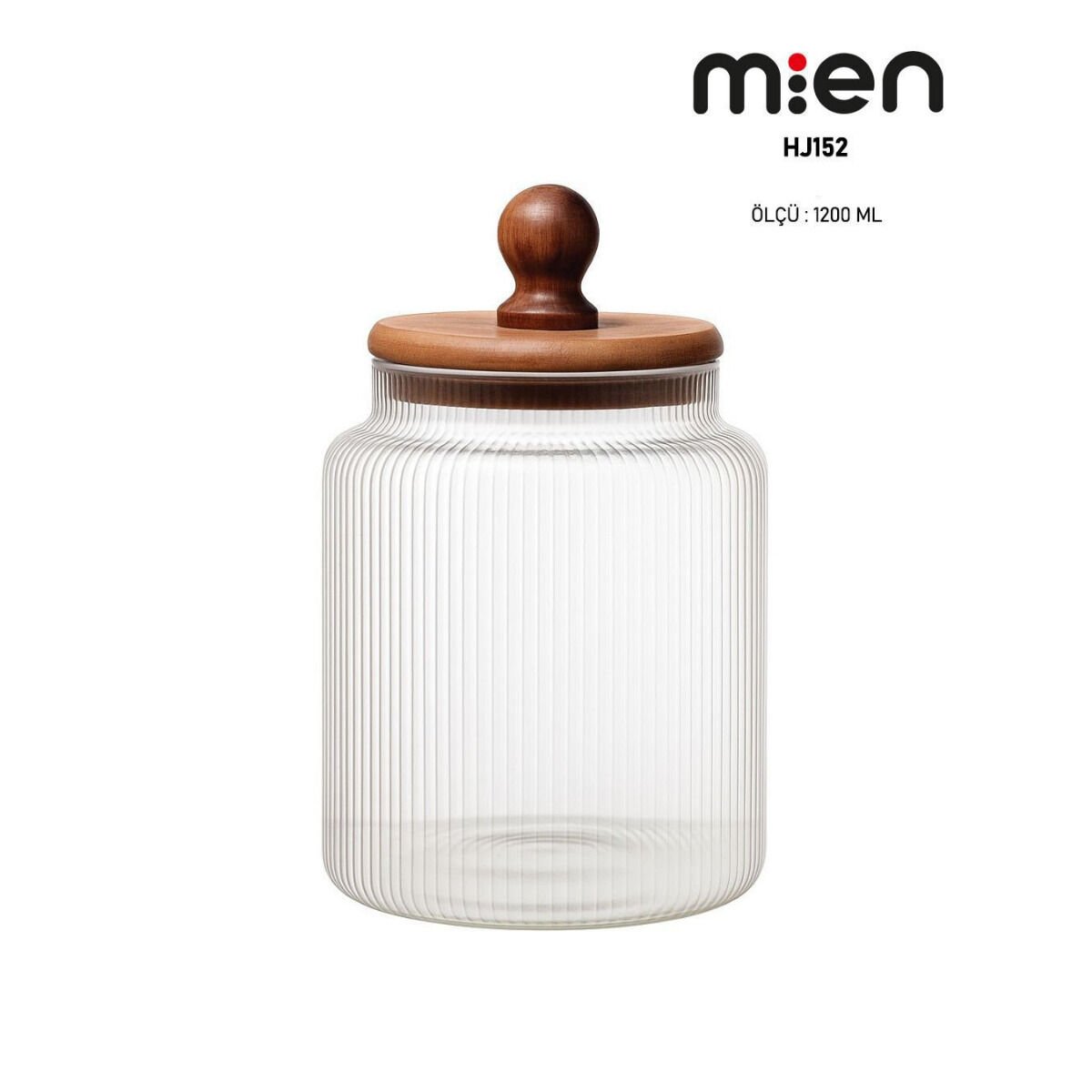 MİEN AKASYA KAPAK BALL CAM KAVANOZ 1200ML