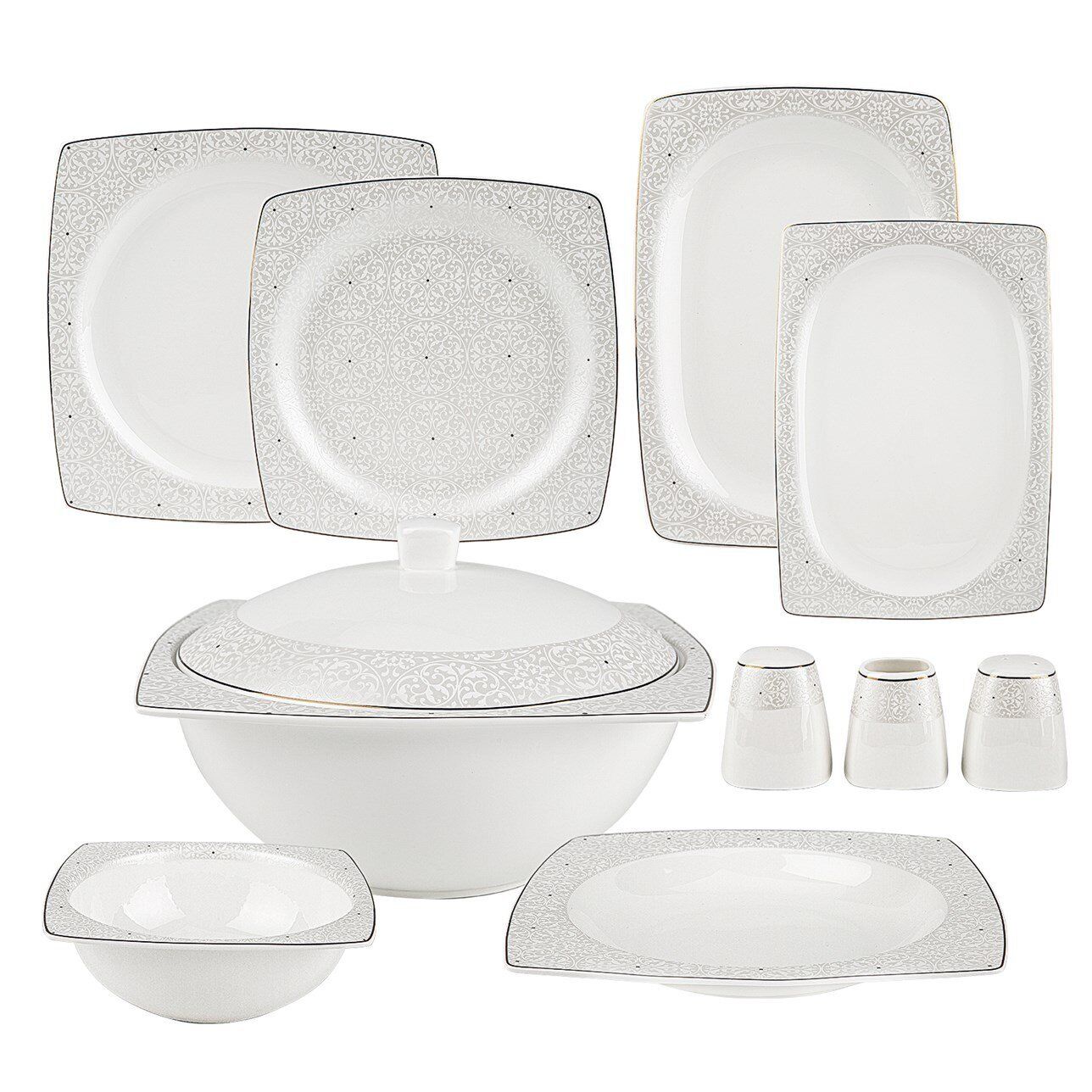 KARACA FINE BONE 60 PRÇ YEMEK TAK.KARE BONE MANDY