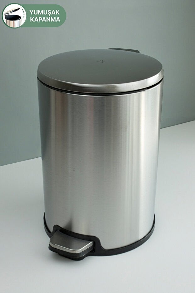 PRİMANOVA CİGO PEDALLI ÇÖP KOVASI 12LT İÇ KISIM SİYAH