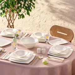 Karaca Dara Gold Fine Pearl 12 Kişilik Yemek Takımı, 58 Parça