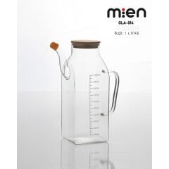 MİEN 1 LT BAMBU KARE CAM YAĞDANLIK