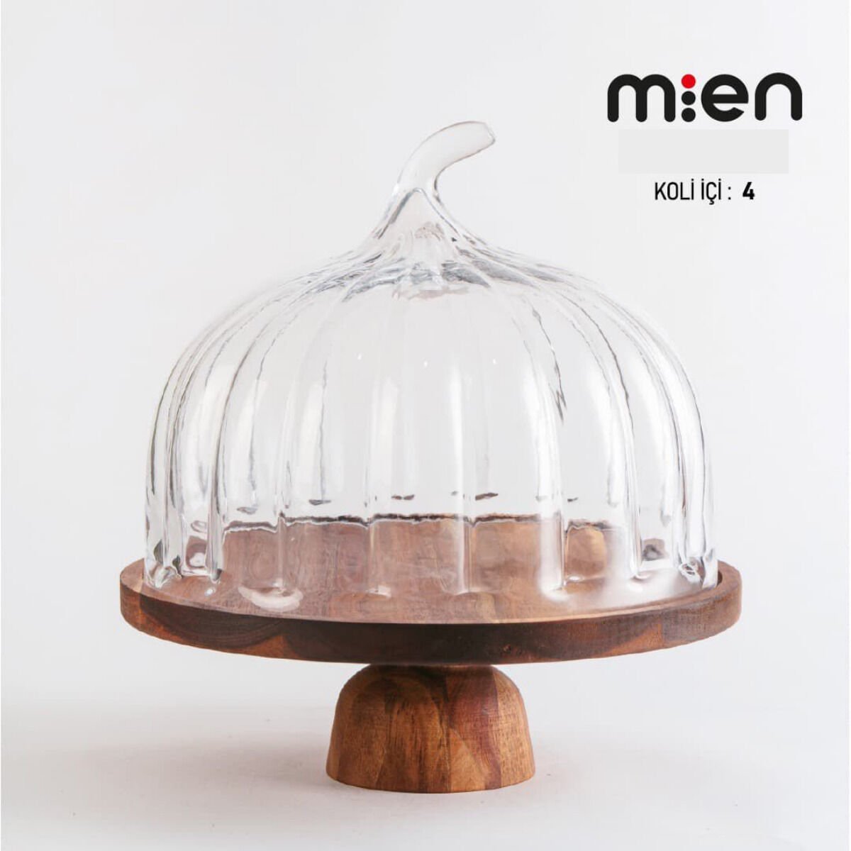 MİEN TERRY AYAKLI CAM KEK FANUSU